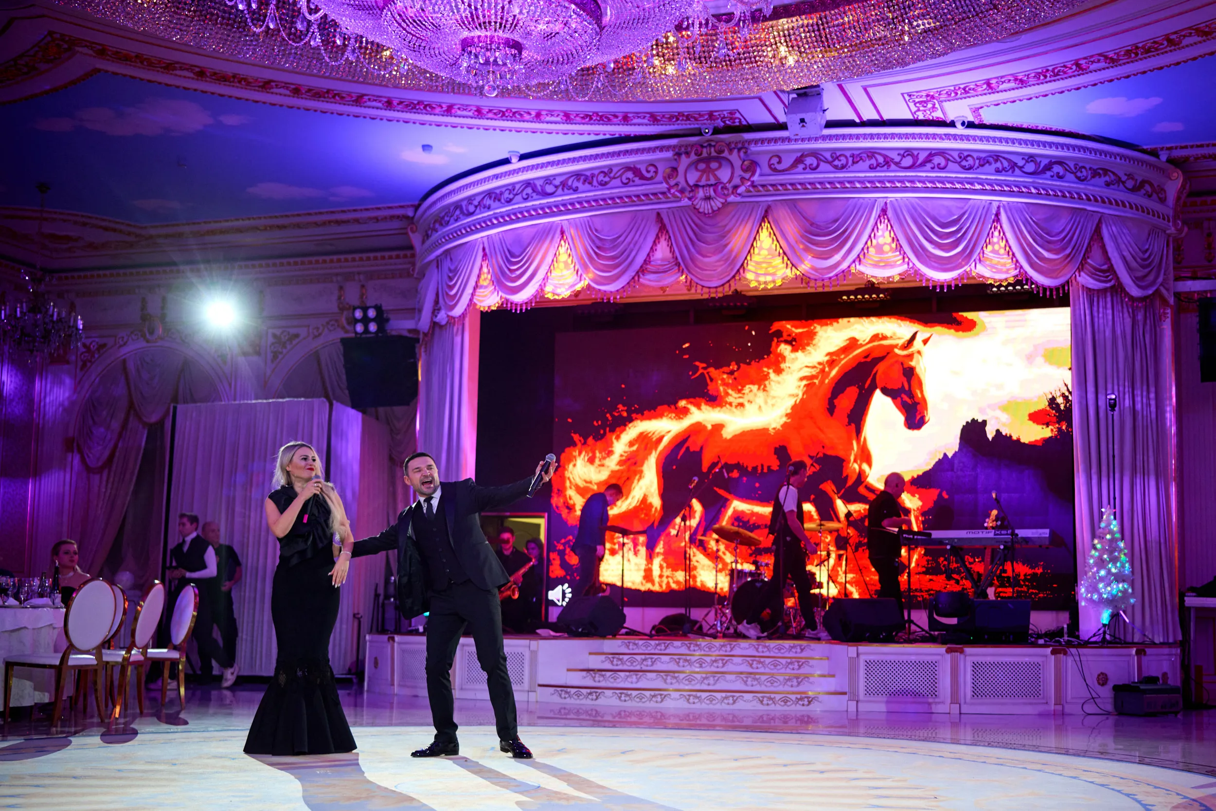 Новогодний корпоратив компании Акцент — Ресторан Соколиная охота, метро Сокольники — фото 19